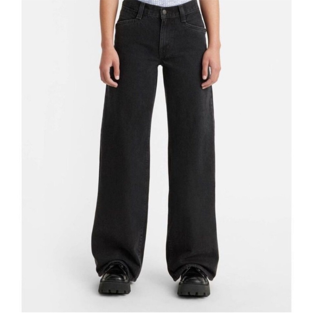 Levis Wide Leg Black Baggy Jeans